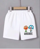 Kadın Beli Lastikli Baskılı Mini Şort - Beyaz thumbnail 1
