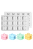 Bubble Mum Silikon Kalıbı 3d Mini Çoklu Bubble Kalıbı Bakeware 15’li thumbnail 1