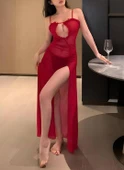 Venlisa Transparan Yırtmaçlı Gecelik V2502 thumbnail 5