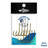Olta İğnesi - Telescopic Star - Bronz - No: 5/0  (10'lu Paket) thumbnail 1