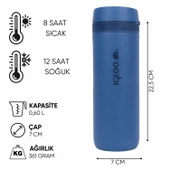 Çelik Mug Termos - Igloo - Squid - 600ml - Lacivert - 205801 thumbnail 6