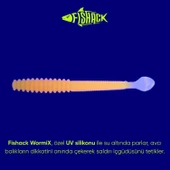 Silikon Kurt Yem - 2,2g 87mm - Fishack Wormix - Orange thumbnail 3