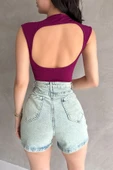 Sırt Dekolteli Buzzy Bluz thumbnail 12