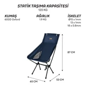 FreeCamp Waylay Katlanır Sandalye-LACİVERT thumbnail 5
