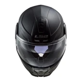 LS2  SOLID MAT BLACK ÇENE AÇILIR KASK thumbnail 2