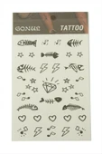 Kalp Balık Tattoo Dövme Sticker thumbnail 1