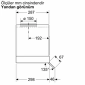 Bosch DBB85CC60 Siyah Ankastre Davlumbaz thumbnail 11