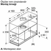 Bosch DBB85CC60 Siyah Ankastre Davlumbaz thumbnail 10