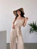 İp Askılı Kuşaklı Krinkle Tulum thumbnail 5