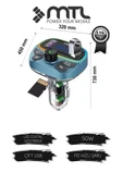 Araç İçin Bluetooth FM Modülatör Transmitter Çakmaklık - MT9877 thumbnail 1
