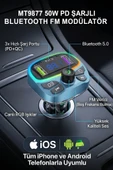 Araç İçin Bluetooth FM Modülatör Transmitter Çakmaklık - MT9877 thumbnail 3