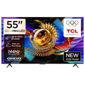 TCL 55Q7DPRO 4K SQD-MINI LED 55" 144HZ GOOGLE TV thumbnail 1
