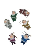 Yılbaşı Noel Baba Figürleri 5cm 6lı Renkli thumbnail 2