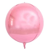 Folyo Balon 22 İnç KÜRE PEMBE thumbnail 1
