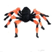 Halloween Örümcek Figür 50 Cm Siyah-Turuncu thumbnail 4