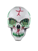 Halloween Maske Kuru kafa Işıklı Yeşil Teller thumbnail 1