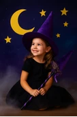 Halloween Cadı Süpürgesi Tüllü Mor thumbnail 3
