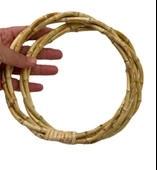 Çanta Aksesuar 17 Cm Çift Gerçek Bambu Çanta Sapı  Sarmal Model thumbnail 1
