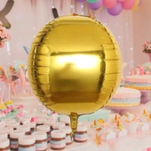 Folyo Balon 22 İnç KÜRE ALTIN GOLD thumbnail 2