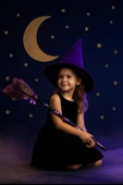 Halloween Cadı Süpürgesi Tüllü Mor thumbnail 1