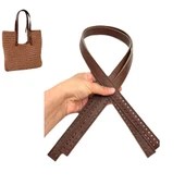 Çanta Aksesuar 80x2 cm Taba Renk 16 Delikli Model Çift Çanta Sapı thumbnail 1