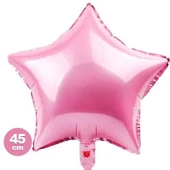 Folyo Balon 18 inç 45cm YILDIZ PEMBE thumbnail 1
