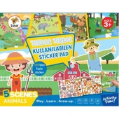 Lino Tekrar Kullanılabilen Sticker Pad Hayvan thumbnail 1
