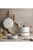 Ceramoni Seramik Wok Tava 28 Cm-Krem thumbnail 1