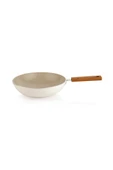 Ceramoni Seramik Wok Tava 28 Cm-Krem thumbnail 3