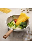 Ceramoni Seramik Wok Tava 28 Cm-Krem thumbnail 2