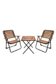 4 ADET Metal Bistro Set 2 Kişilik thumbnail 2