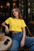 %100 Pamuk Günlük Regular Kadın Crop thumbnail 7