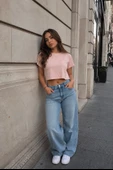 %100 Pamuk Günlük Regular Kadın Crop thumbnail 12
