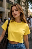 %100 Pamuk Günlük Regular Kadın Crop thumbnail 9