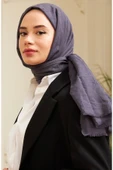 Mides scarf Bambu Kraş Şal Modeli-koyu Gri thumbnail 2