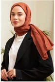Mides scarf Bambu Kraş Şal Modeli-kiremit thumbnail 2