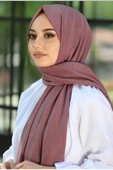 Mides scarf Bambu Kraş Şal Modeli-gül Kurusu thumbnail 3