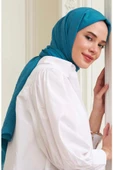 Mides scarf Bambu Kraş Şal Modeli-turkuaz Mavi thumbnail 1