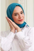 Mides scarf Bambu Kraş Şal Modeli-turkuaz Mavi thumbnail 4