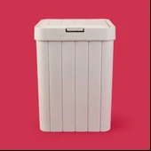 Çöp Kovası - Bej - 28 cm thumbnail 2
