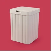 Çöp Kovası - Bej - 28 cm thumbnail 1