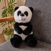 Soft Panda Figürlü Yastık - Siyah / Beyaz - 35 cm thumbnail 2