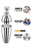 Vosco Kokteyl Shaker 750ml Paslanmaz Çelik thumbnail 4