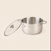 Kitchen Pure Steel 6 Parça Çelik Tencere Seti thumbnail 3