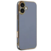 Apple İphone 16 Kılıf Volet Silikon - Mavi thumbnail 1