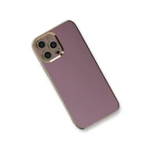 Apple İphone 12 Pro Kılıf Volet Silikon - Mor thumbnail 2
