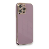 Apple İphone 12 Pro Kılıf Volet Silikon - Mor thumbnail 1