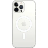Apple İphone 15 Pro Max Kılıf Magneticsafe Şeffaf Silikon - Şeffaf thumbnail 1