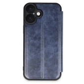 Apple İphone 16 Plus Kılıf Flip Cover - Lacivert thumbnail 1