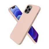 Apple İphone 12 Pro Kılıf First Silikon - Pudra thumbnail 1